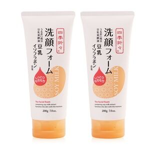 New Lot 2pc Japanese Kumano Cosmetics Shikioriori Soy Milk Facial Foam Cleanser